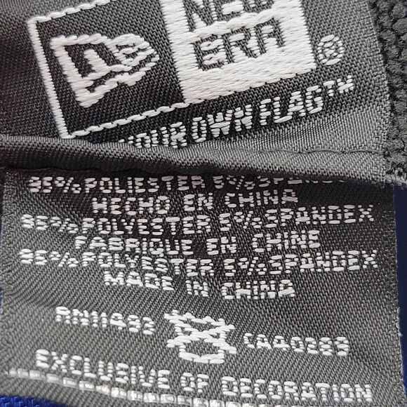 New Era Unisex Adult Large XL 39Thirty Hat Stretch Fit Blue Blank Cap - Picture 10 of 10